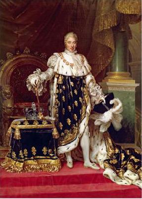 unknow artist Portrait of the King Charles X of France in his coronation robes Germany oil painting art